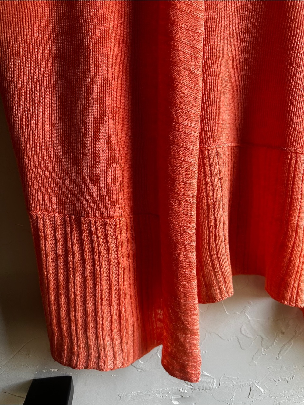 Eileen Fisher linen loose knit cardigan & tank set in coral, L and XL - Picture 13 of 16
